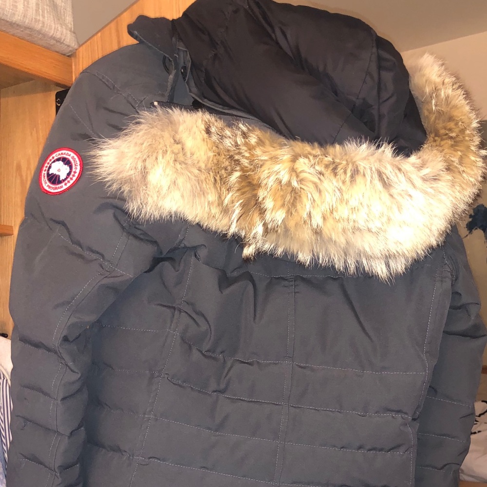 Canada Goose Lorette Coyote Fur Trim Down Coat